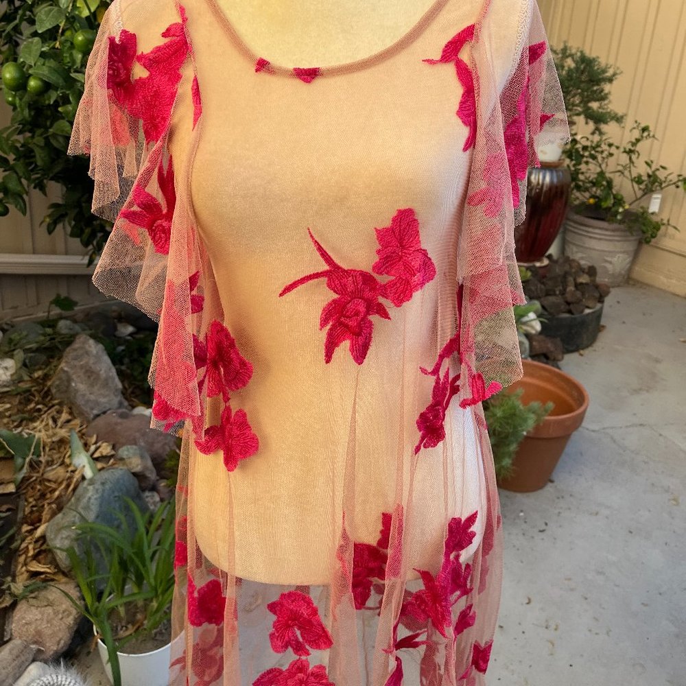 For Love and Lemons pink orchid mini dress